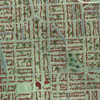 Second close-up of the map of Benson, Nebraska print showing more streets and buildings