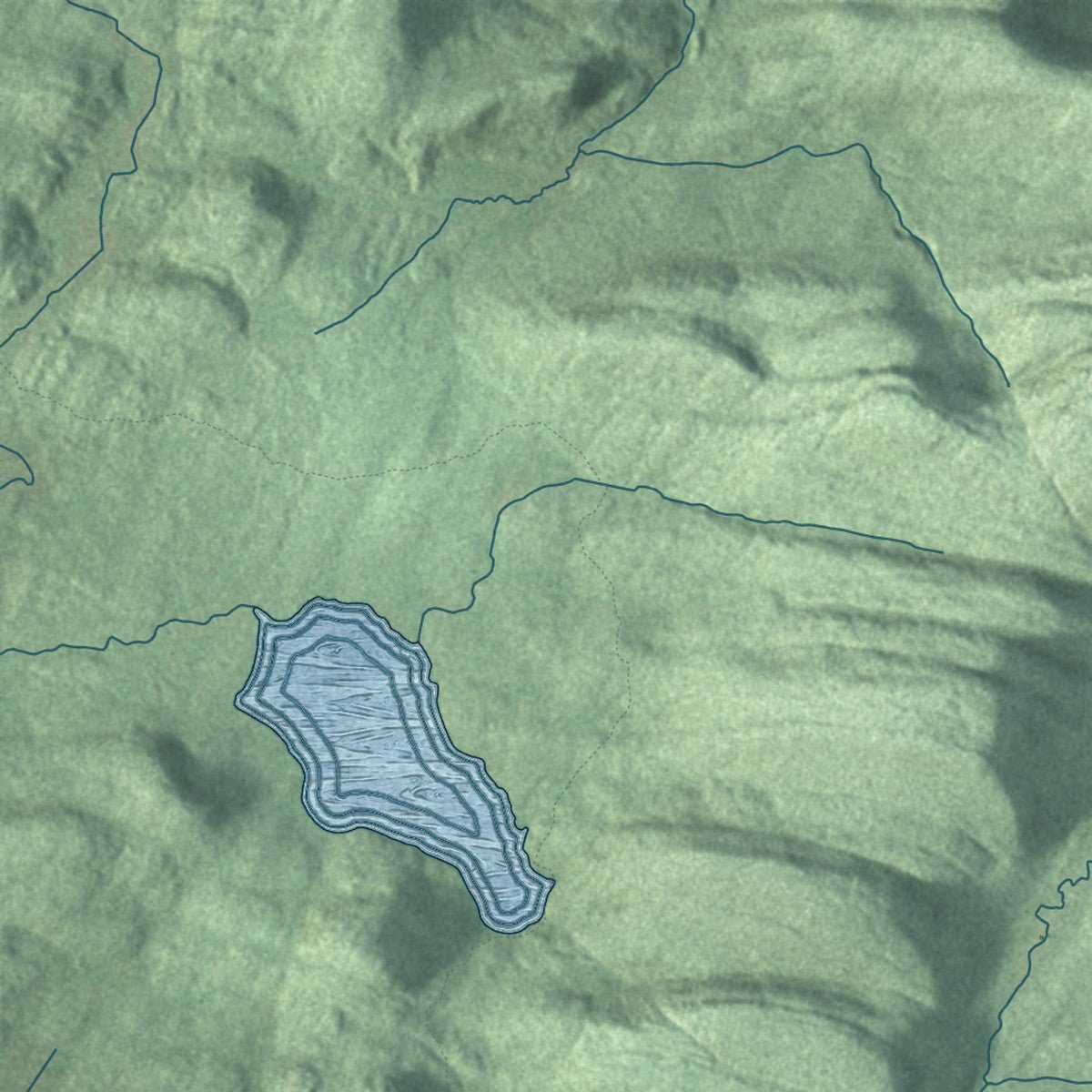 Second close-up of the map of Benson, New York print showing more streets and buildings