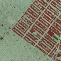 Second close-up of the map of Bensonhurst, New York print showing more streets and buildings