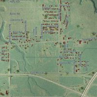 Second close-up of the map of Benton Heights, Michigan print showing more streets and buildings