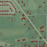 Second close-up of the map of Benton, Indiana print showing more streets and buildings