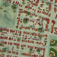Second close-up of the map of Benton Park, Missouri print showing more streets and buildings