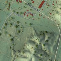 Second close-up of the map of Benton, Tennessee print showing more streets and buildings