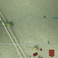 Second close-up of the map of Berea, Nebraska print showing more streets and buildings
