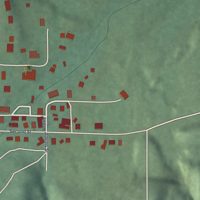 Second close-up of the map of Bergholz, Ohio print showing more streets and buildings