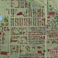 Second close-up of the map of Berkley, Colorado print showing more streets and buildings