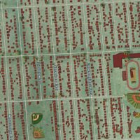Second close-up of the map of Berkley, Michigan print showing more streets and buildings
