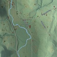 Second close-up of the map of Berkshire, New York print showing more streets and buildings