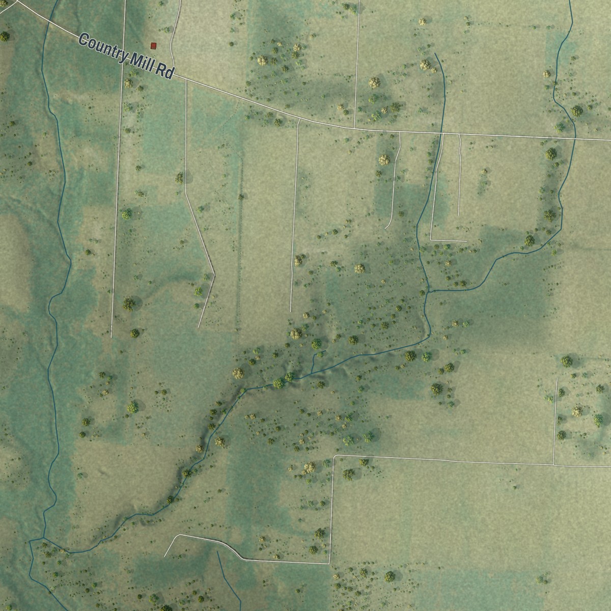 Second close-up of the map of Berrydale, Florida print showing more streets and buildings
