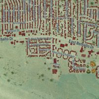 Second close-up of the map of Bethalto, Illinois print showing more streets and buildings