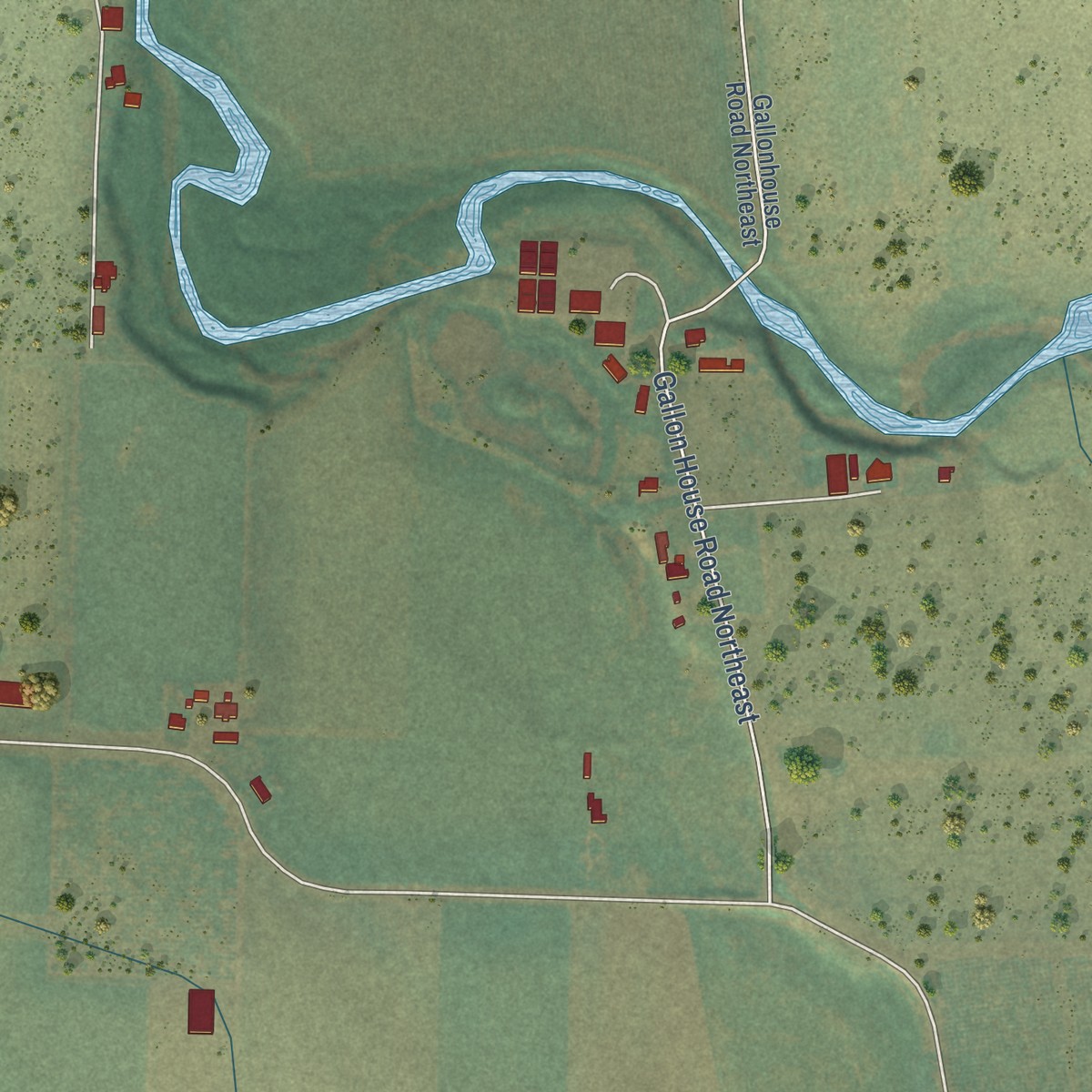 Second close-up of the map of Bethany, Marion County, Oregon print showing more streets and buildings