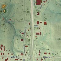 Second close-up of the map of Bethany, Missouri print showing more streets and buildings