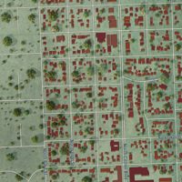 Second close-up of the map of Bethany, Nebraska print showing more streets and buildings