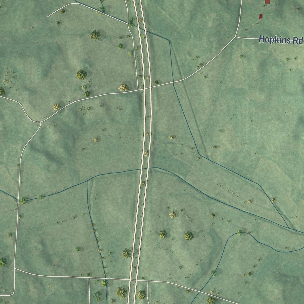 Second close-up of the map of Bethel Springs, Tennessee print showing more streets and buildings