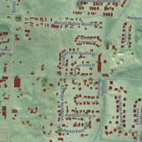 Second close-up of the map of Bethel, Washington print showing more streets and buildings
