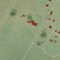 Second close-up of the map of Bettles, Alaska print showing more streets and buildings