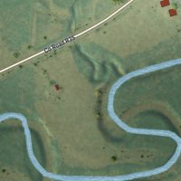 Second close-up of the map of Bevington, Iowa print showing more streets and buildings