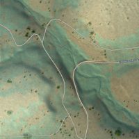 Second close-up of the map of Bickleton, Washington print showing more streets and buildings