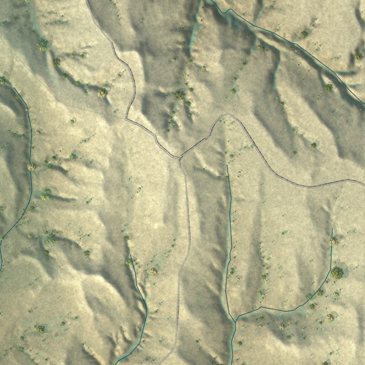 Second close-up of the map of Biddle, Montana print showing more streets and buildings
