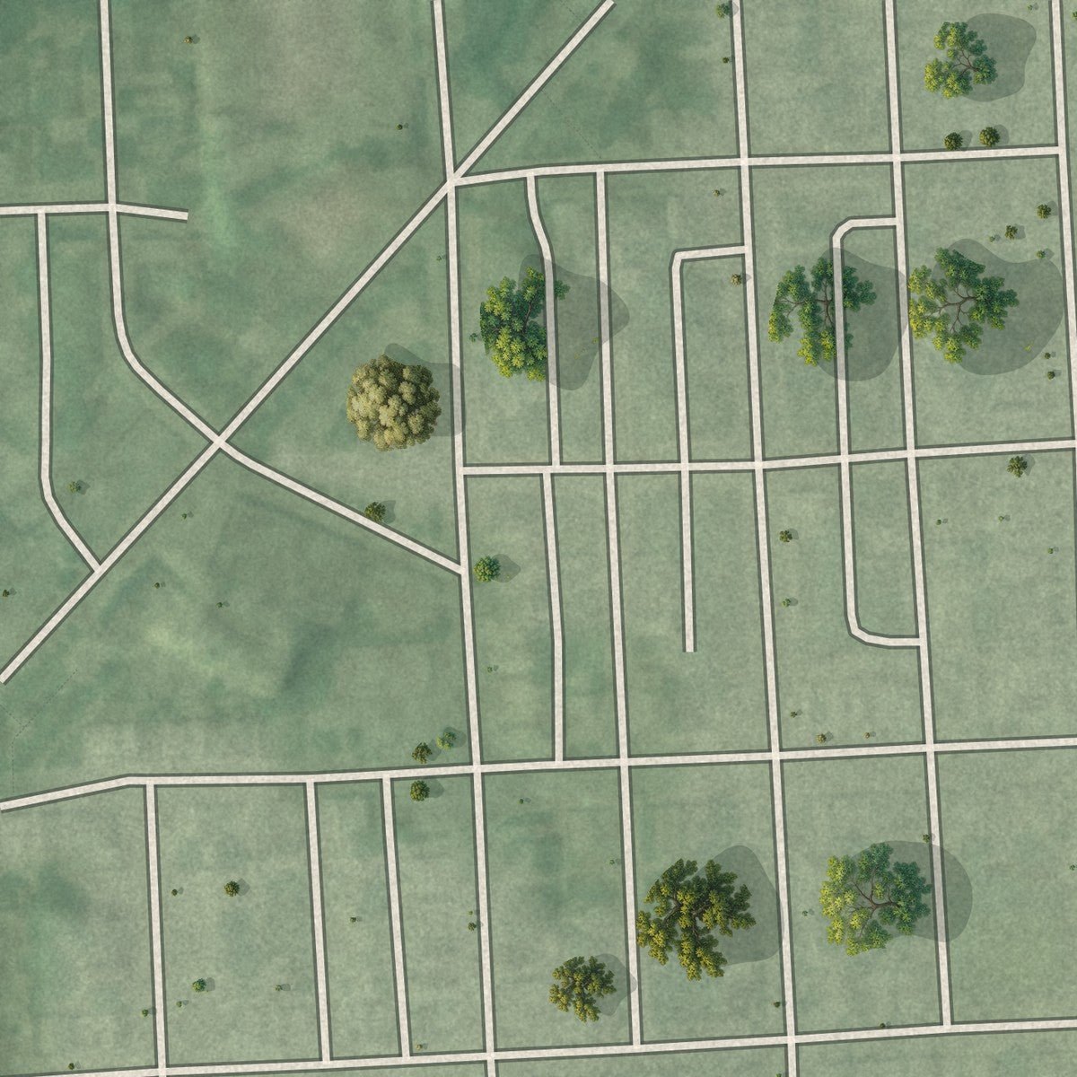 Second close-up of the map of Biddle Street, Maryland print showing more streets and buildings
