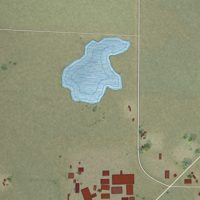 Second close-up of the map of Bieber, California print showing more streets and buildings