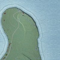 Second close-up of the map of Big Bay, Michigan print showing more streets and buildings
