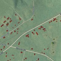Second close-up of the map of Big Clifty, Kentucky print showing more streets and buildings
