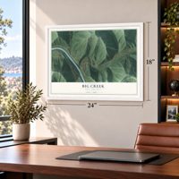 Big Creek, West Virginia map, 18 x 24 inch print in a white frame in a home office
