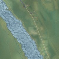 Second close-up of the map of Big Delta, Alaska print showing more streets and buildings