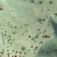 Second close-up of the map of Big Flat, Arkansas print showing more streets and buildings