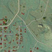 Second close-up of the map of Big Horn, Wyoming print showing more streets and buildings
