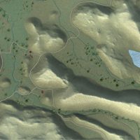 Second close-up of the map of Big Springs, California print showing more streets and buildings