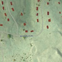 Second close-up of the map of Bigelow Corners, Connecticut print showing more streets and buildings