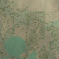 Second close-up of the map of Bigfoot, Texas print showing more streets and buildings