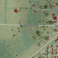 Second close-up of the map of Billings, Missouri print showing more streets and buildings