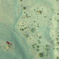 Second close-up of the map of Billingsley, Alabama print showing more streets and buildings