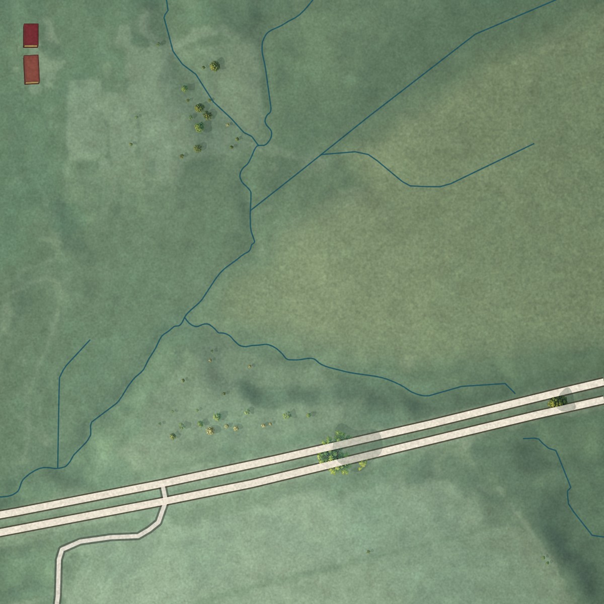 Second close-up of the map of Billtown, Indiana print showing more streets and buildings