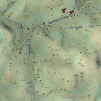 Second close-up of the map of Bingham, Pennsylvania print showing more streets and buildings