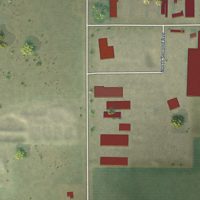 Second close-up of the map of Biola, California print showing more streets and buildings