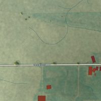 Second close-up of the map of Bippus, Indiana print showing more streets and buildings