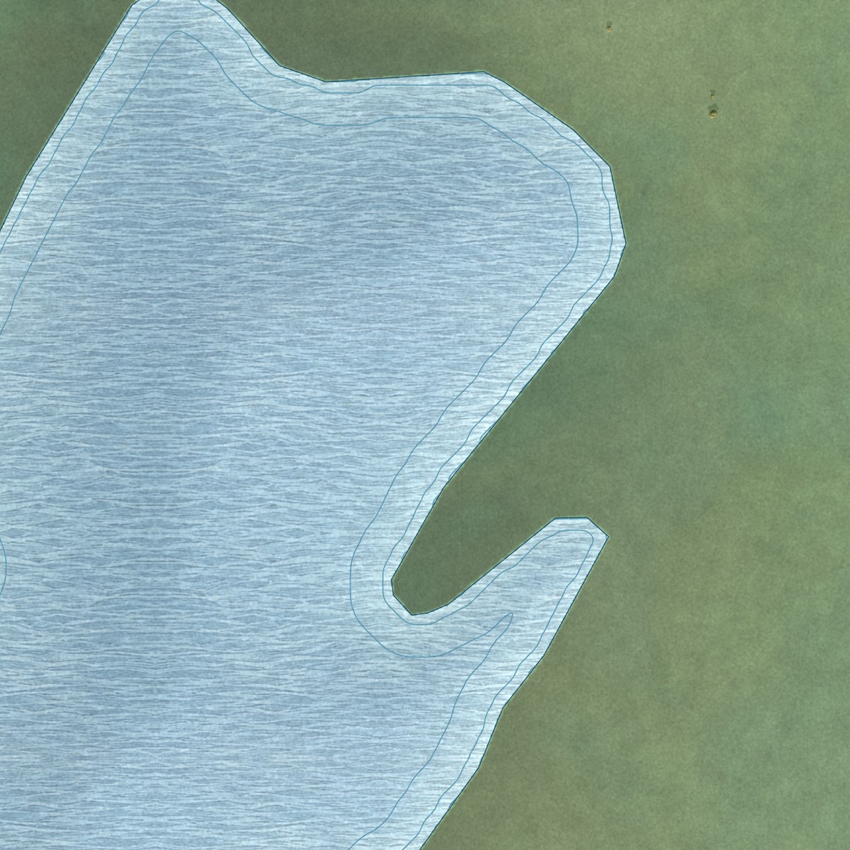 Second close-up of the map of Birch Creek, Alaska print showing more streets and buildings