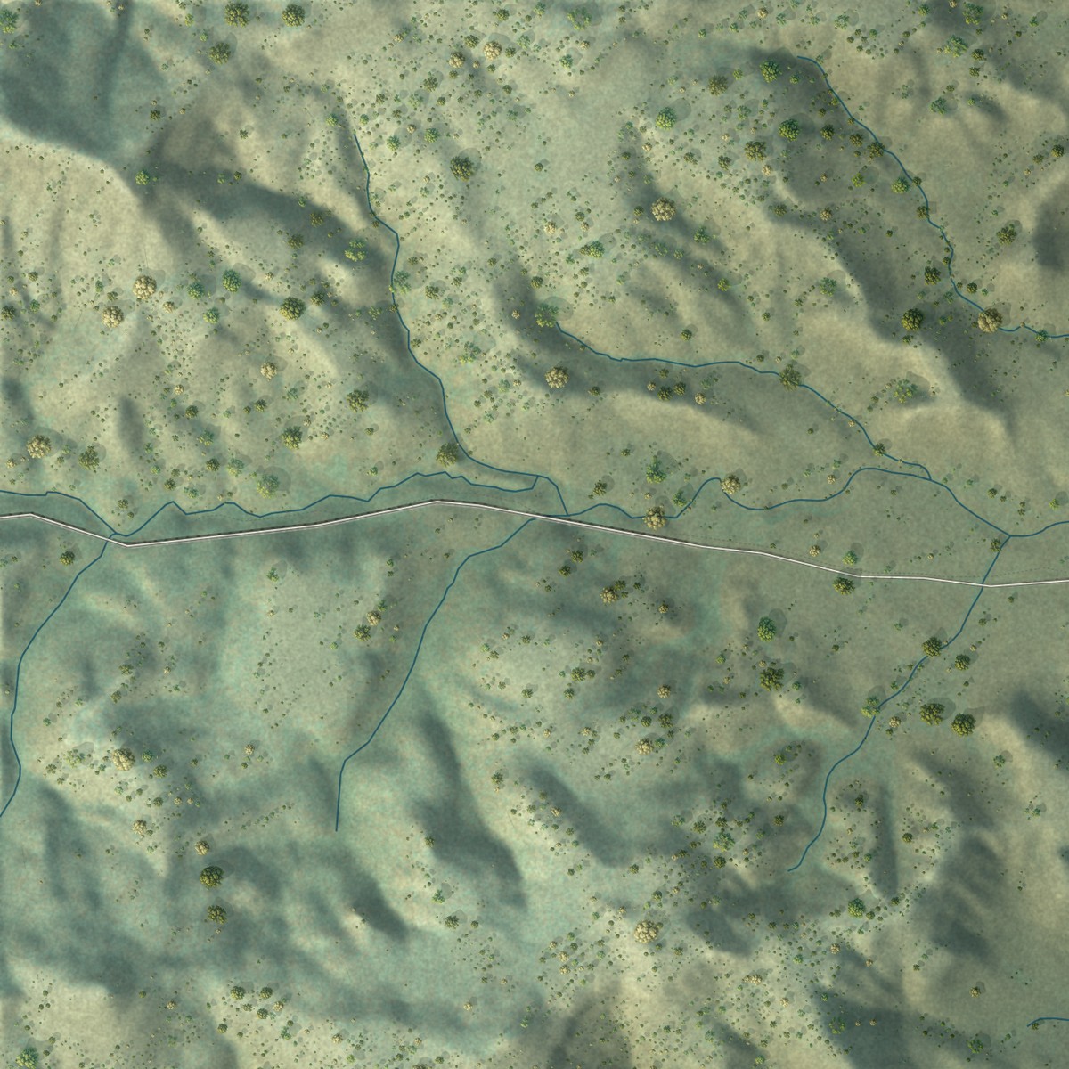 Second close-up of the map of Birney, Montana print showing more streets and buildings