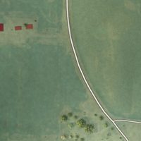 Second close-up of the map of Bishop Hill, Illinois print showing more streets and buildings