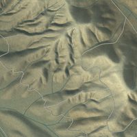 Second close-up of the map of Bitterwater, California print showing more streets and buildings