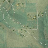 Second close-up of the map of Bivins, Texas print showing more streets and buildings