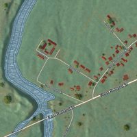 Second close-up of the map of Black River, New York print showing more streets and buildings