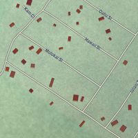 Second close-up of the map of Black Sands, Hawaii print showing more streets and buildings