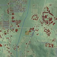 Second close-up of the map of Blackman, Michigan print showing more streets and buildings