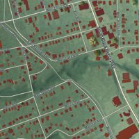 Second close-up of the map of Blackwood, New Jersey print showing more streets and buildings
