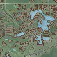 Second close-up of the map of Blaine, Minnesota print showing more streets and buildings